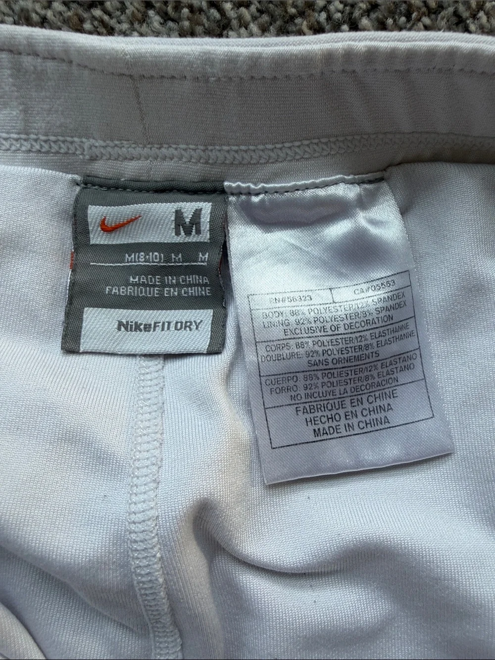 Nike White Pleated Athletic Skort with Logo - Picture 3 of 4